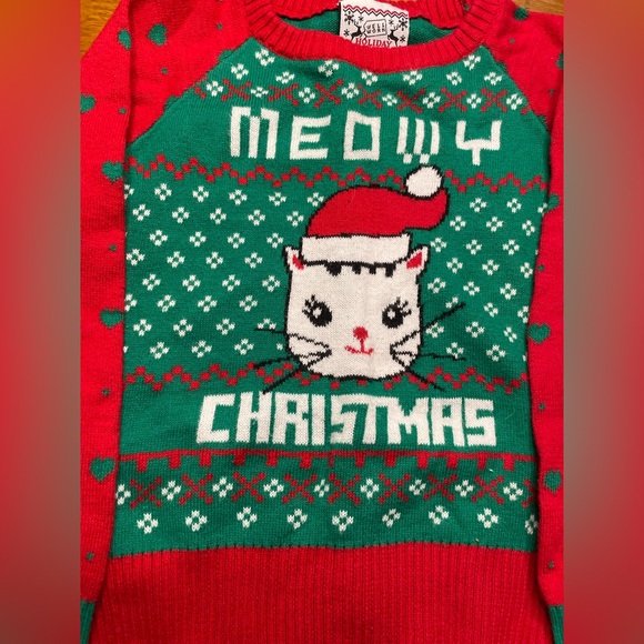 Well Worn Brand Toddler Christmas Sweater Meowy Christmas 18 Months - Picture 2 of 4
